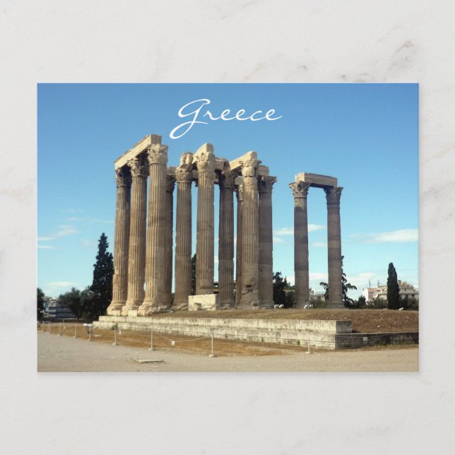 olympian zeus greece postcard (Front)