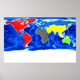 Olympic Colour World Map Poster