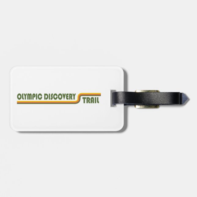 Olympic Discovery Trail Washington State Luggage Tag (Back Horizontal)