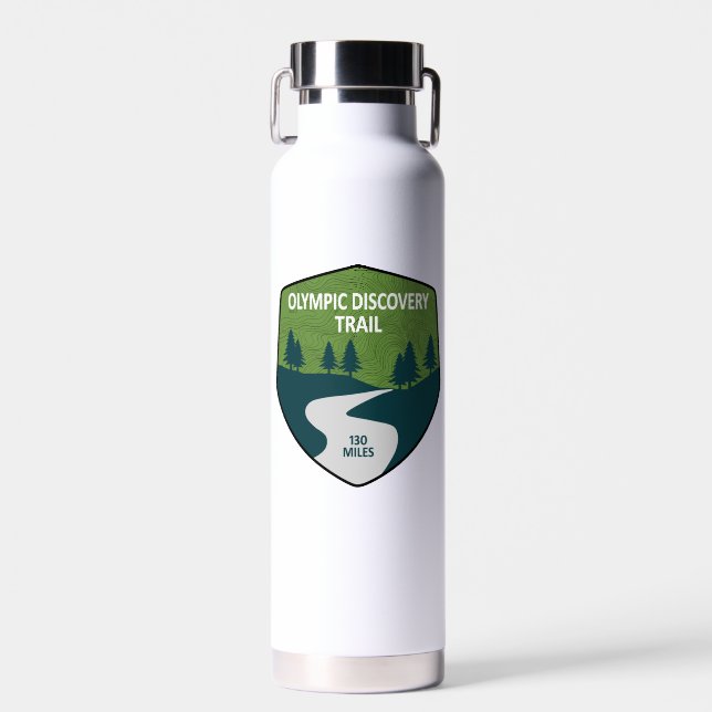 Olympic Discovery Trail Washington State Water Bottle (Front)