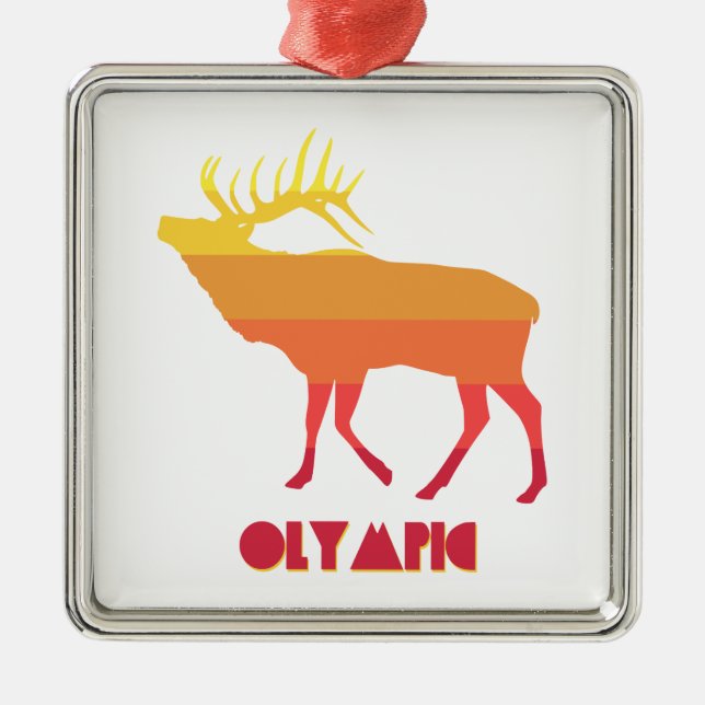 Olympic Elk Metal Ornament (Front)