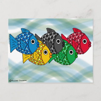 Olympic Fish postcard