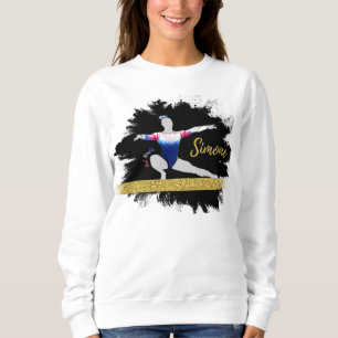 Olympic Gymnast Silhouette Art Sweatshirt