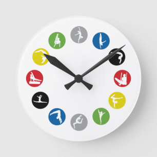 Olympic Gymnastics Wall Clock