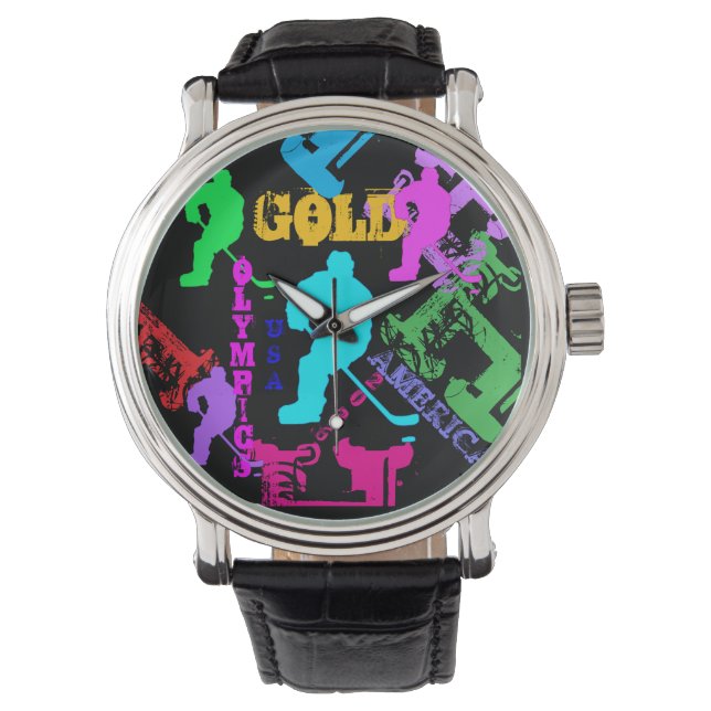 OLYMPIC HOCKEY PRINTED BACKPACK WATCH (Front)