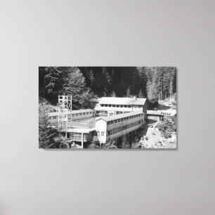 Olympic Hot Springs, WA Lodge View Photograph #1 Canvas Print