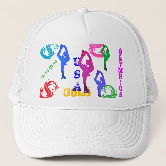 OLYMPIC ICE SKATING TRUCKER HAT (Front)