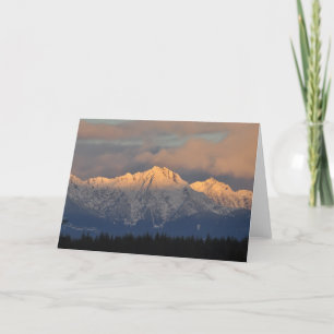 Olympic Mountains at Sunrise - Frameable Art Card