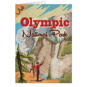Olympic nation park Vintage Travel Poster