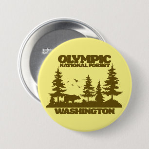 Olympic National Forest 3 Inch Round Button