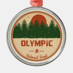Olympic National Forest Metal Ornament