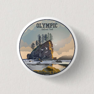 Olympic National Park 1 Inch Round Button