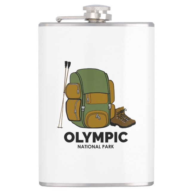 Olympic National Park Backpack Hip Flask (Front)