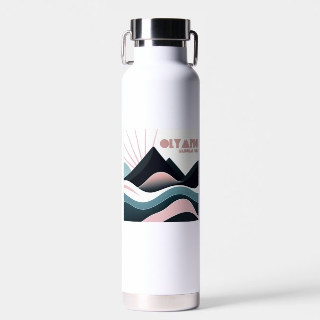 Olympic National Park Coloured Hills Water Bottle (Front)