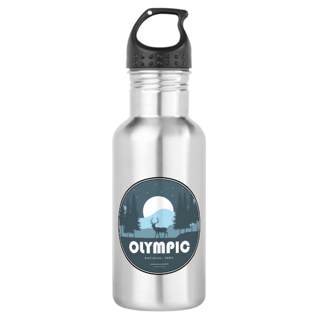 Olympic National Park Deer 532 Ml Water Bottle (Front)