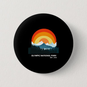 Olympic National Park Est 1938 Wa State T Shirt 2 Inch Round Button