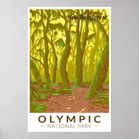 Olympic National Park Hoh Rainforest Travel Art
