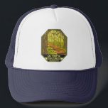 Olympic National Park Hoh Rainforest Washington   Trucker Hat<br><div class="desc">Olympic vector artwork design. The park sprawls across several different ecosystems,  from the dramatic peaks of the Olympic Mountains to old-growth forests.</div>