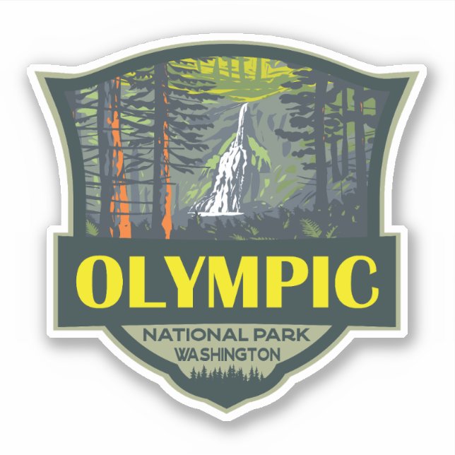 Olympic National Park Illustration Retro (Front)
