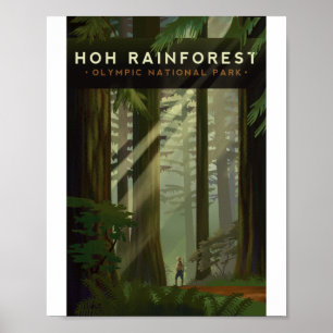 Olympic National Park Litho Artwork Poster