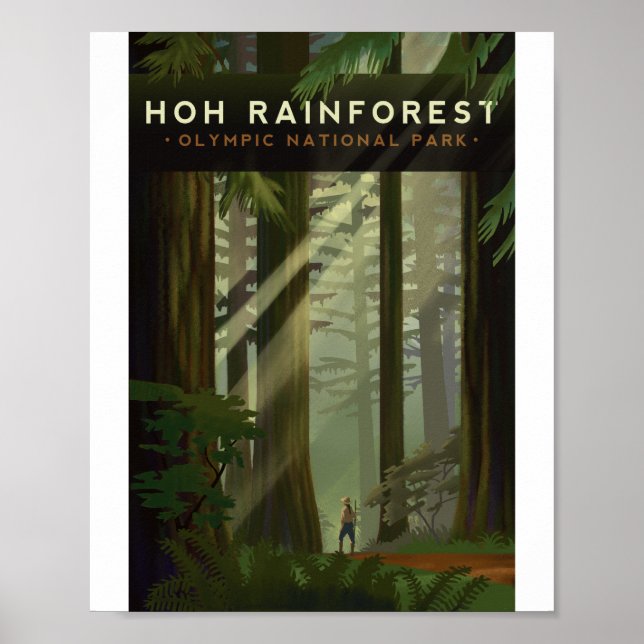 Olympic National Park Litho Artwork Poster (Front)
