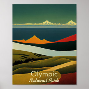 Olympic National Park Minimalist Poster