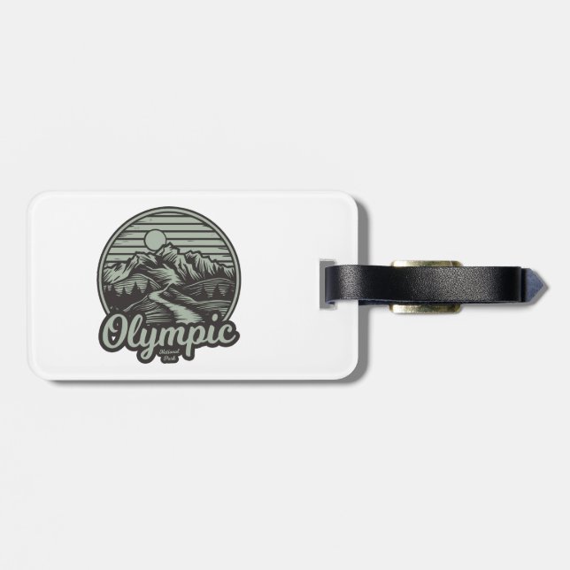 Olympic National Park Mountain Trail Luggage Tag (Back Horizontal)