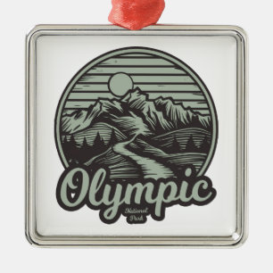 Olympic National Park Mountain Trail Metal Ornament