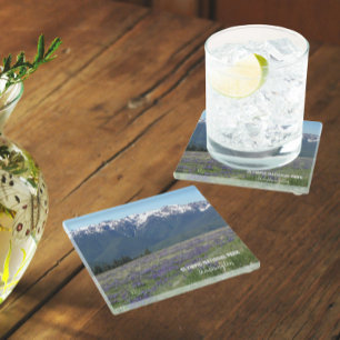 Olympic National Park Mountains and Meadows Glass Coaster