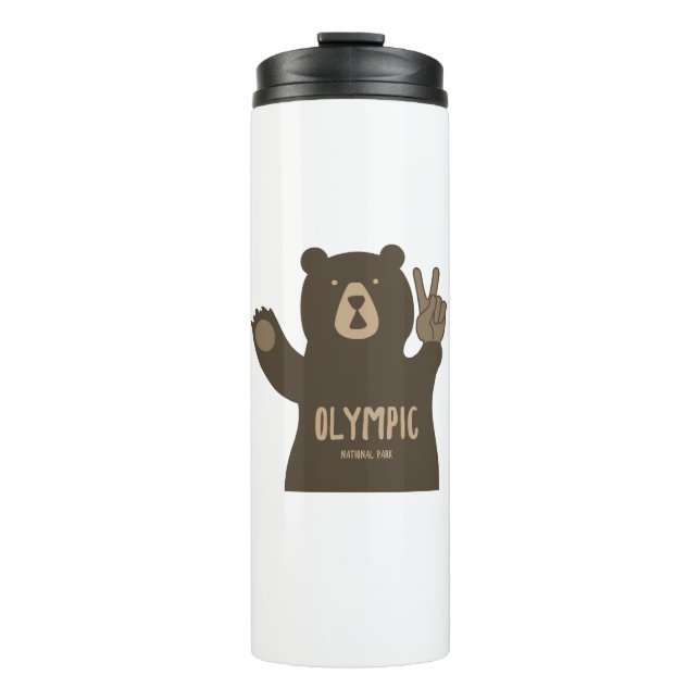 Olympic National Park Peace Bear Thermal Tumbler (Front)
