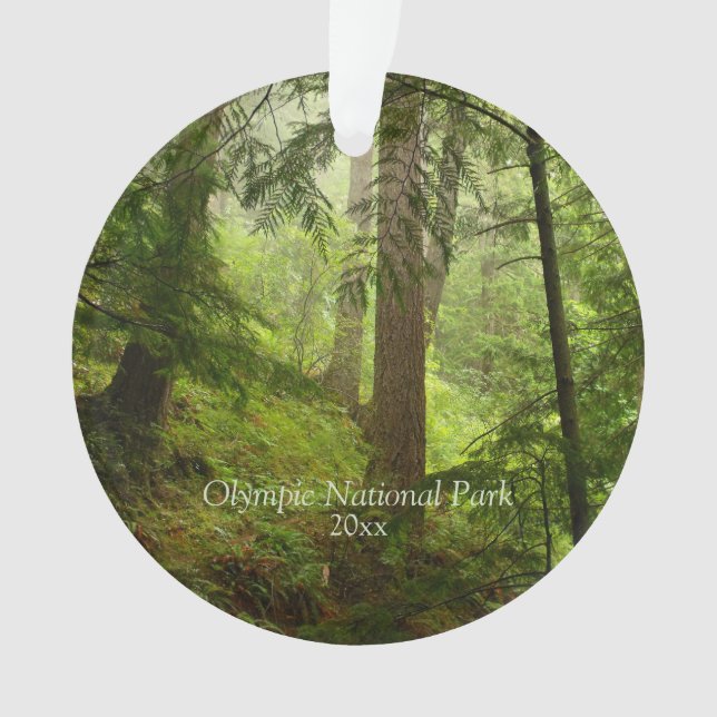 Olympic National Park Rainforest Ornament (Front)
