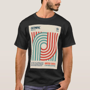 Olympic National Park Retro Travel Art  T-Shirt