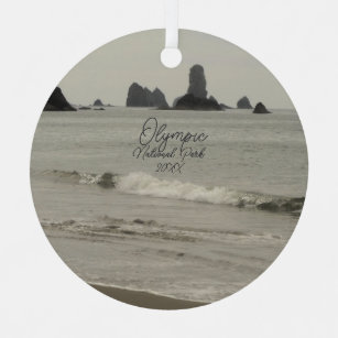 Olympic National Park Seascape Photo  Metal Ornament