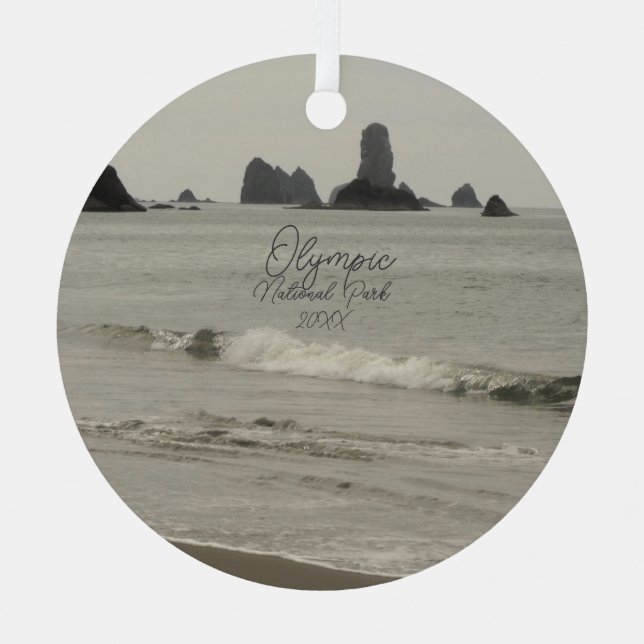 Olympic National Park Seascape Photo  Metal Ornament (Front)