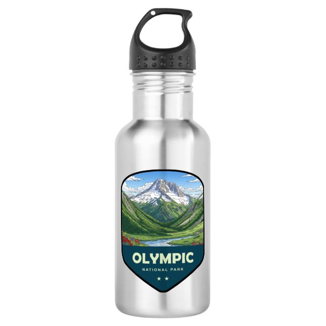Olympic National Park Shield 532 Ml Water Bottle (Front)