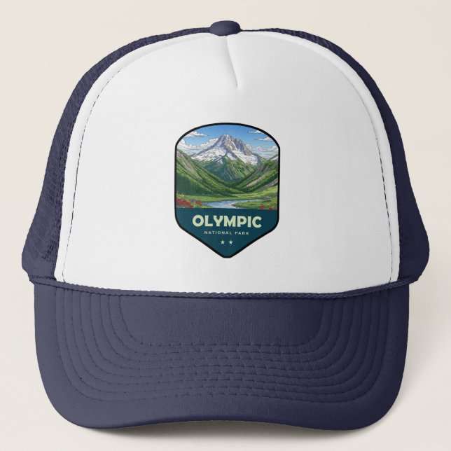 Olympic National Park Shield Trucker Hat (Front)