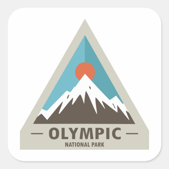 Olympic National Park Square Sticker (Front)
