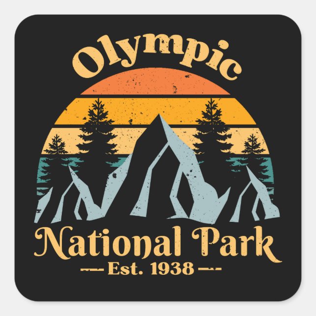 Olympic National Park Square Sticker (Front)