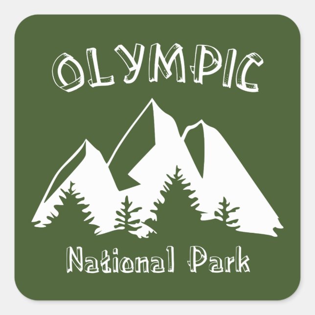 Olympic National Park Square Sticker (Front)
