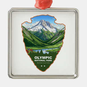 Olympic National Park Washington Arrowhead Metal Ornament