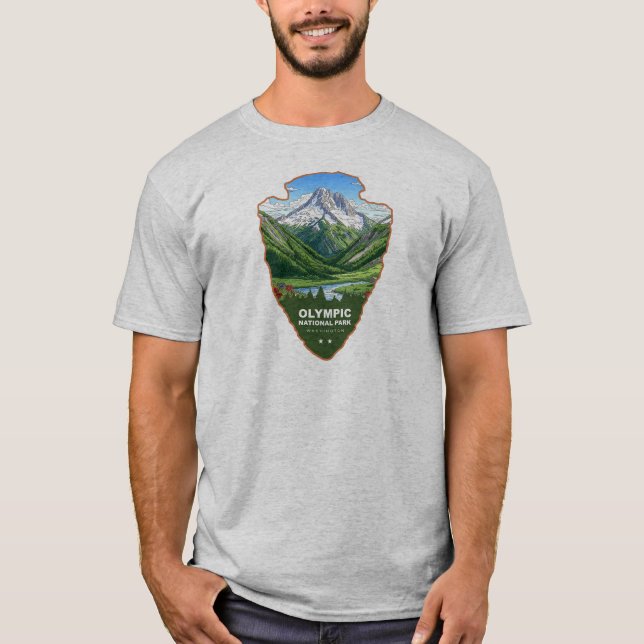 Olympic National Park Washington Arrowhead T-Shirt (Front)