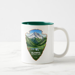 Olympic National Park Washington Arrowhead Two-Tone Coffee Mug