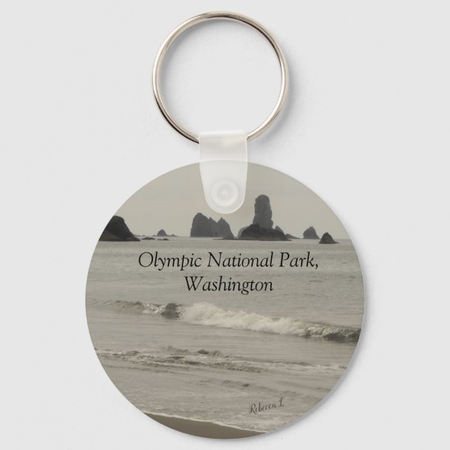 Olympic National Park Washington Beach Photo Keychain (Front)