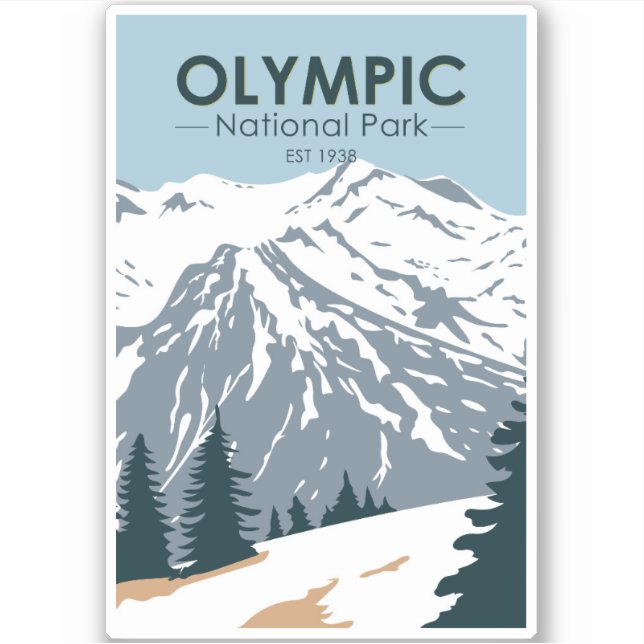 Olympic National Park Washington Retro (Front)
