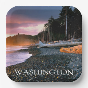 Olympic National Park   Washington State Paper Plate