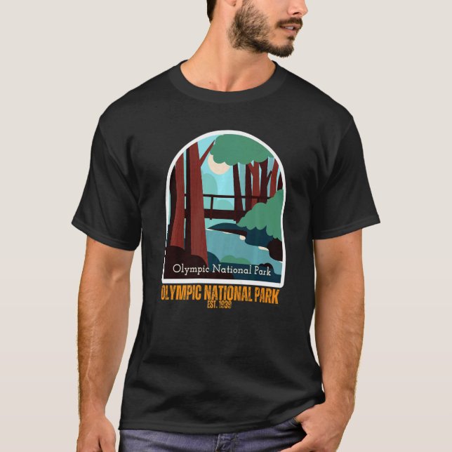 Olympic National Park Washington State Souvenir Pr T-Shirt (Front)