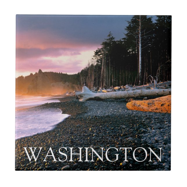 Olympic National Park | Washington State Tile (Front)