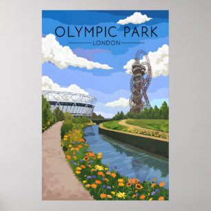 Olympic Park London Travel Poster