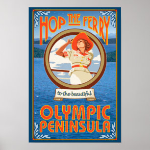 Olympic Peninsula, WashingtonHop the Ferry Poster