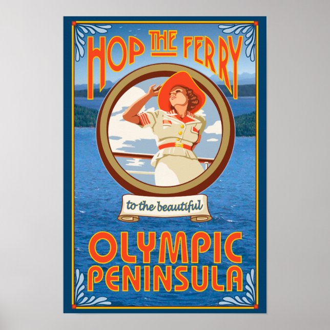 Olympic Peninsula, WashingtonHop the Ferry Poster (Front)